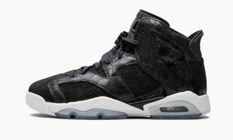 Nike Air Jordan 6 Retro PREM HC GG \'Heiress - Black Suede\' Schoenen Kinderen Zwart Wit Rood Nederland | 139468-JBC