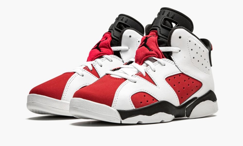 Nike Air Jordan 6 Retro PS 'Carmine 2021' Schoenen Kinderen Wit Zwart Rood Nederland | 852647-YPG