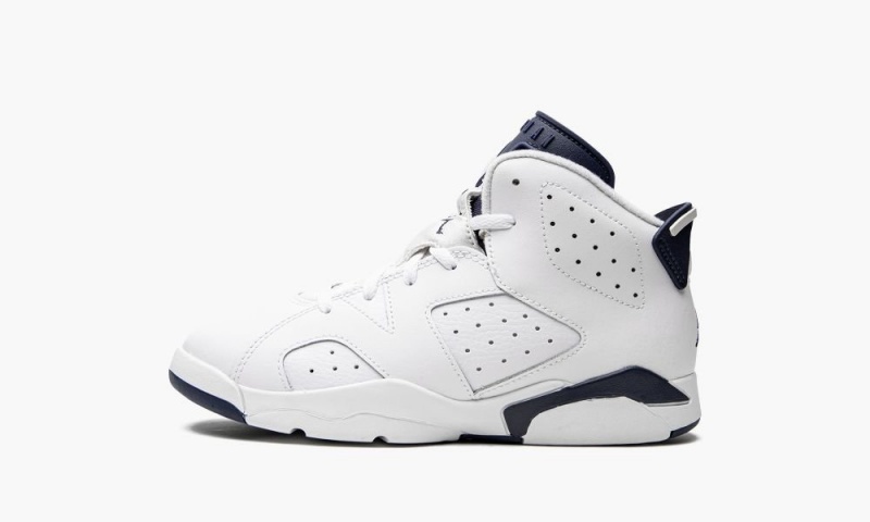 Nike Air Jordan 6 Retro PS \'Midnight Navy 2022\' Schoenen Kinderen Wit Donkerblauw Nederland | 641875-KFE