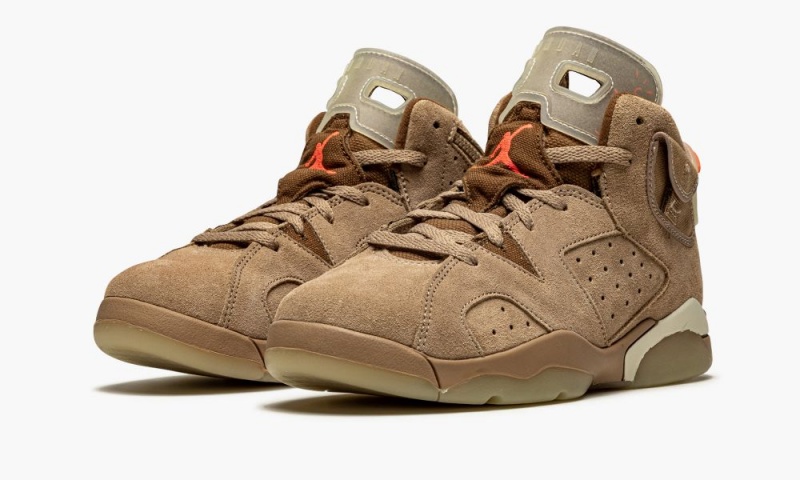 Nike Air Jordan 6 Retro PS 'Travis Scott - British Khaki' Schoenen Kinderen Khaki Licht Nederland | 651284-KFM