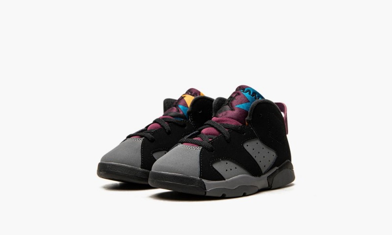 Nike Air Jordan 6 Retro TD 'Bordeaux' Schoenen Kinderen Zwart Diepgrijs Nederland | 847052-EDS