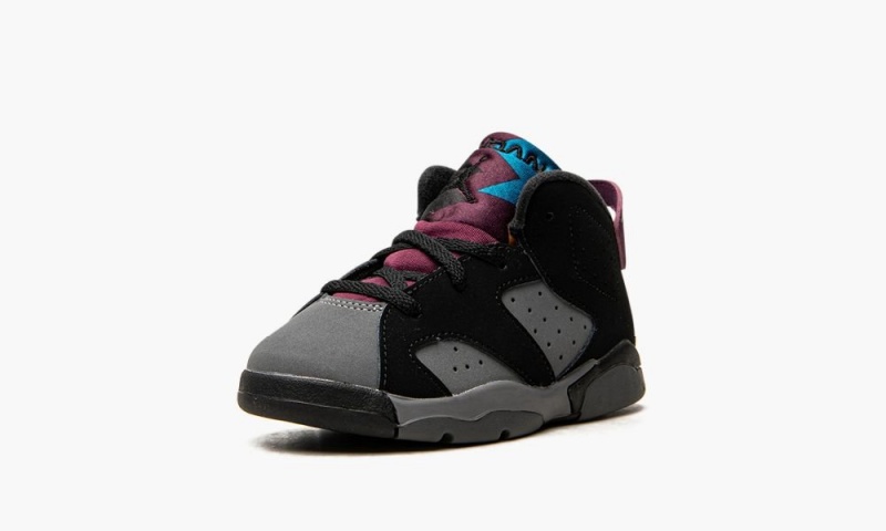 Nike Air Jordan 6 Retro TD 'Bordeaux' Schoenen Kinderen Zwart Diepgrijs Nederland | 847052-EDS