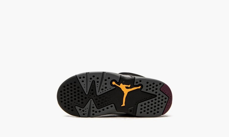 Nike Air Jordan 6 Retro TD 'Bordeaux' Schoenen Kinderen Zwart Diepgrijs Nederland | 847052-EDS