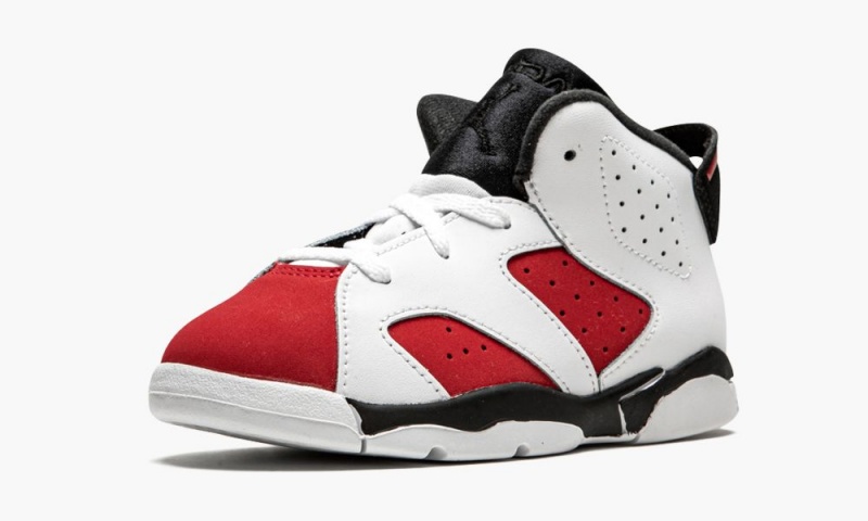 Nike Air Jordan 6 Retro TD 'Carmine 2021' Schoenen Kinderen Wit Zwart Rood Nederland | 175930-QBF