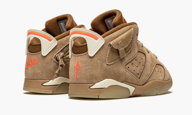 Nike Air Jordan 6 Retro TD 'Travis Scott - British Khaki' Schoenen Kinderen Khaki Licht Nederland | 231058-DHG