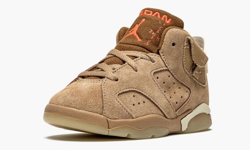 Nike Air Jordan 6 Retro TD 'Travis Scott - British Khaki' Schoenen Kinderen Khaki Licht Nederland | 231058-DHG