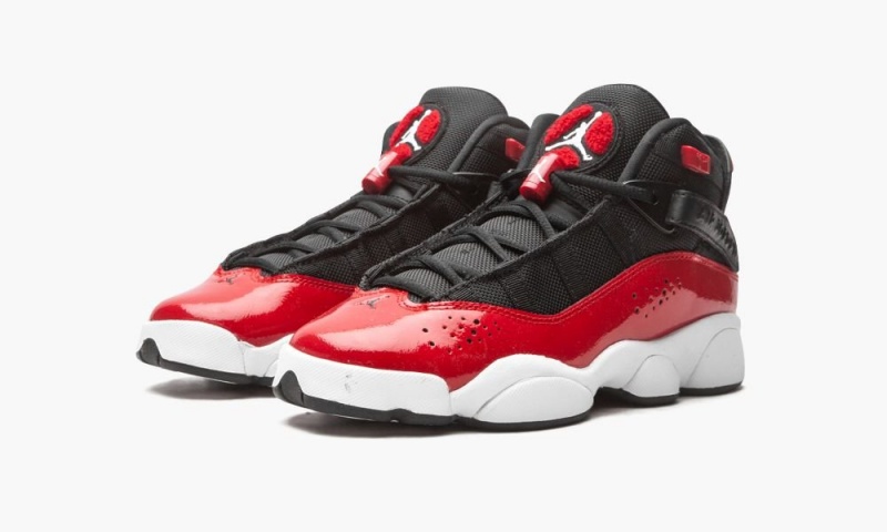 Nike Air Jordan 6 Rings (GS) Schoenen Kinderen Zwart Rood Wit Nederland | 160243-YDE