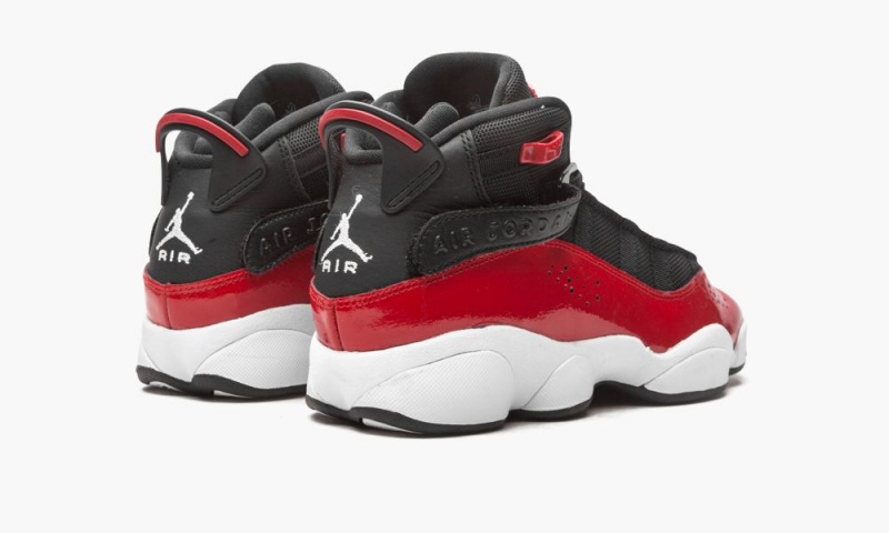 Nike Air Jordan 6 Rings (GS) Schoenen Kinderen Zwart Rood Wit Nederland | 160243-YDE