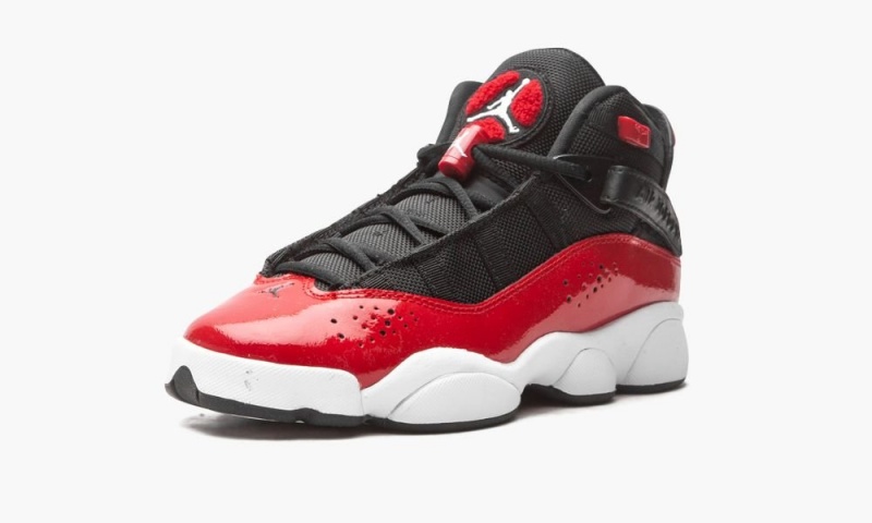 Nike Air Jordan 6 Rings (GS) Schoenen Kinderen Zwart Rood Wit Nederland | 160243-YDE