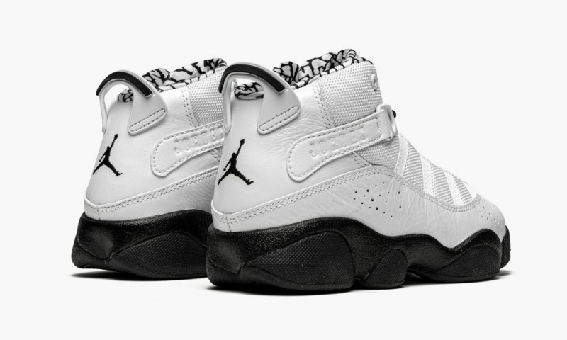 Nike Air Jordan 6 Rings PS 'Black / White' Schoenen Kinderen Wit Zwart Metal Goud Nederland | 465807-DJH