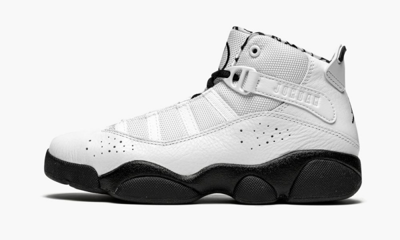 Nike Air Jordan 6 Rings PS \'Black / White\' Schoenen Kinderen Wit Zwart Metal Goud Nederland | 465807-DJH