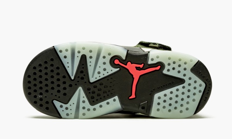 Nike Air Jordan 6 TD 'Cactus Jack - Travis Scott' Schoenen Kinderen Olijfgroen Zwart Nederland | 743082-CTW