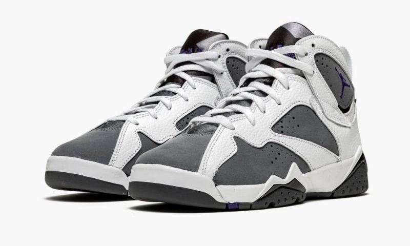 Nike Air Jordan 7 Retro BG 'Flint' Schoenen Kinderen Wit Paars Grijs Nederland | 106874-GCN