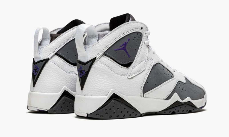 Nike Air Jordan 7 Retro BG 'Flint' Schoenen Kinderen Wit Paars Grijs Nederland | 106874-GCN