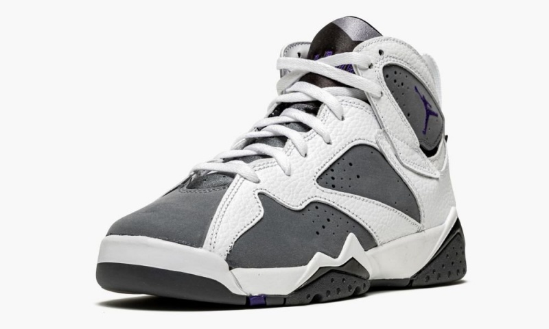 Nike Air Jordan 7 Retro BG 'Flint' Schoenen Kinderen Wit Paars Grijs Nederland | 106874-GCN