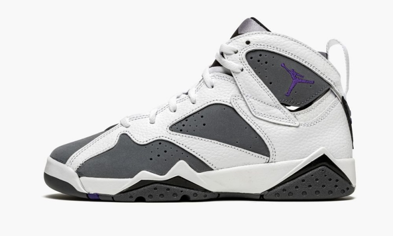 Nike Air Jordan 7 Retro BG \'Flint\' Schoenen Kinderen Wit Paars Grijs Nederland | 106874-GCN