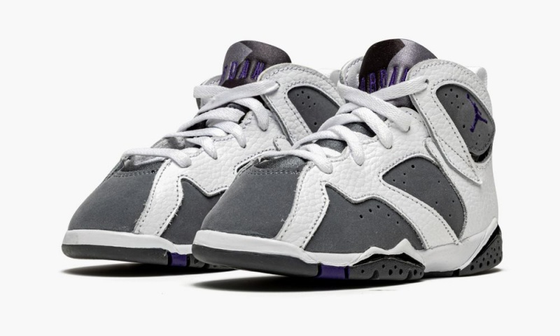 Nike Air Jordan 7 Retro BT 'Flint' Schoenen Kinderen Wit Paars Grijs Nederland | 196280-CQA