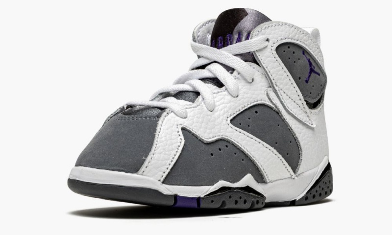 Nike Air Jordan 7 Retro BT 'Flint' Schoenen Kinderen Wit Paars Grijs Nederland | 196280-CQA