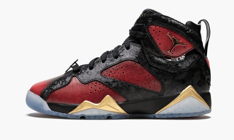 Nike Air Jordan 7 Retro DB BG \'Doernbecher\' Schoenen Kinderen Zwart Metal Goud Nederland | 425703-UJR