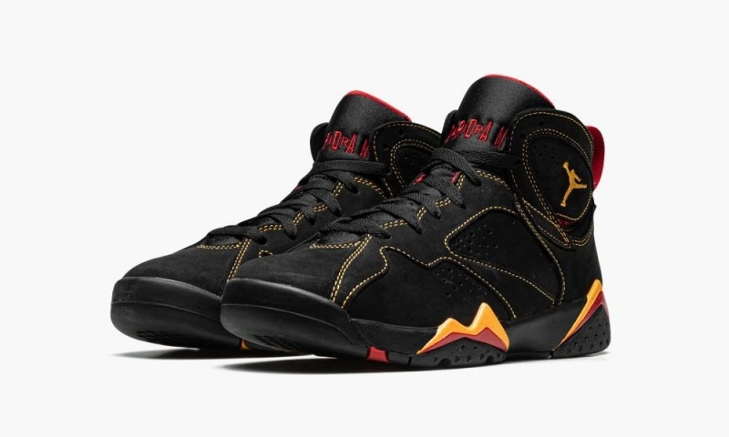 Nike Air Jordan 7 Retro GS 'Citrus 2022' Schoenen Kinderen Zwart Oranje Rood Nederland | 935718-SMX