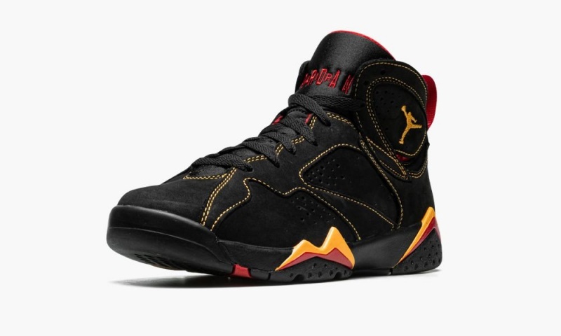 Nike Air Jordan 7 Retro GS 'Citrus 2022' Schoenen Kinderen Zwart Oranje Rood Nederland | 935718-SMX