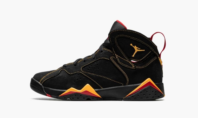 Nike Air Jordan 7 Retro GS \'Citrus 2022\' Schoenen Kinderen Zwart Oranje Rood Nederland | 935718-SMX