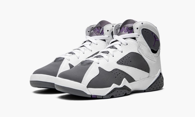 Nike Air Jordan 7 Retro (GS) Schoenen Kinderen Wit Paars Grijs Nederland | 951307-DBQ