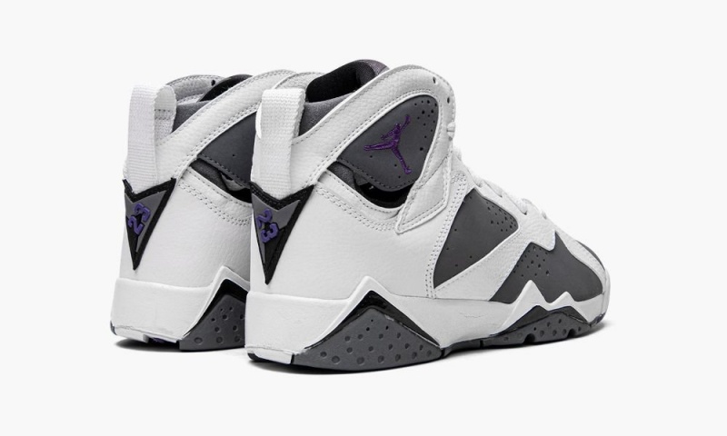 Nike Air Jordan 7 Retro (GS) Schoenen Kinderen Wit Paars Grijs Nederland | 951307-DBQ