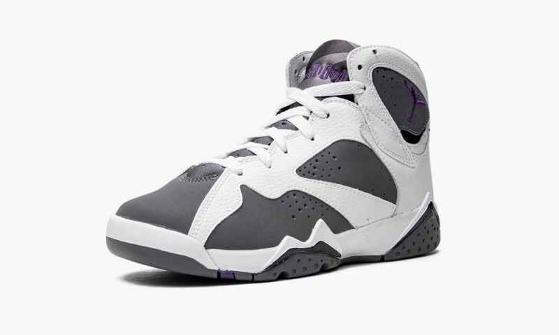 Nike Air Jordan 7 Retro (GS) Schoenen Kinderen Wit Paars Grijs Nederland | 951307-DBQ