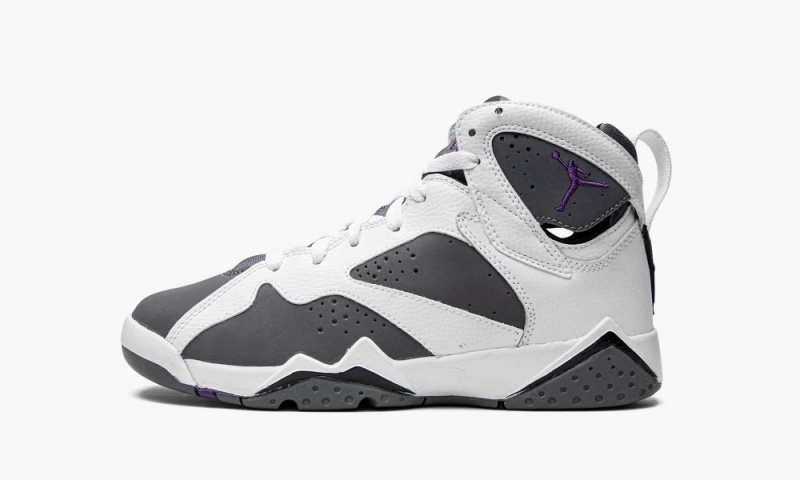 Nike Air Jordan 7 Retro (GS) Schoenen Kinderen Wit Paars Grijs Nederland | 951307-DBQ