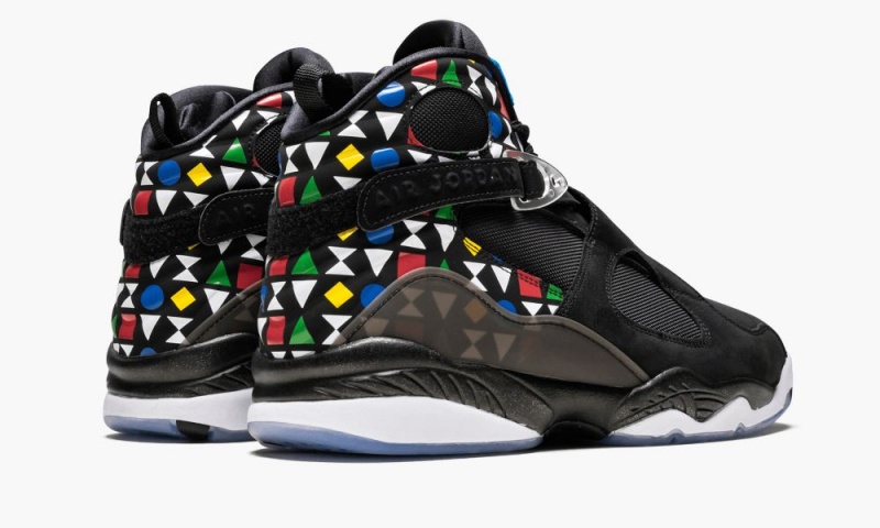 Nike Air Jordan 8 'Quai 54' Schoenen Heren Zwart Wit Gekleurd Nederland | 961782-UHK