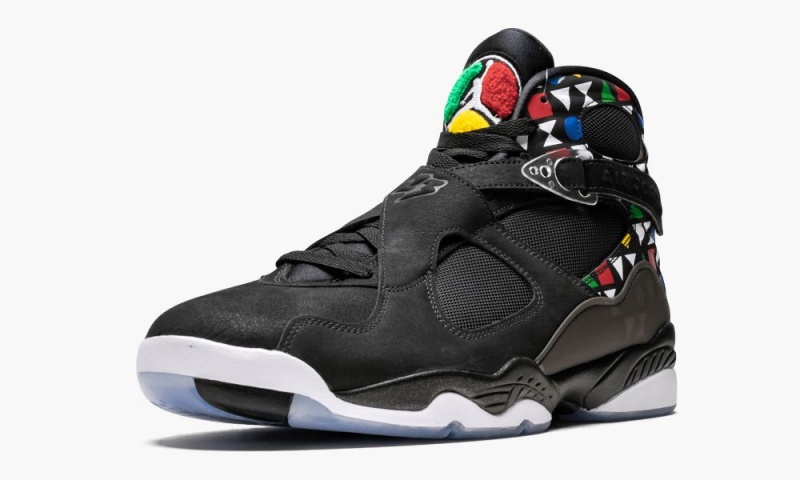 Nike Air Jordan 8 'Quai 54' Schoenen Heren Zwart Wit Gekleurd Nederland | 961782-UHK