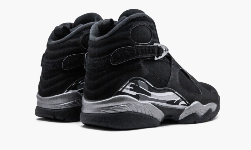 Nike Air Jordan 8 Retro 'Chrome' Schoenen Heren Zwart Diepgrijs Nederland | 759061-FQN