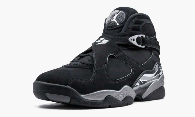 Nike Air Jordan 8 Retro 'Chrome' Schoenen Heren Zwart Diepgrijs Nederland | 759061-FQN