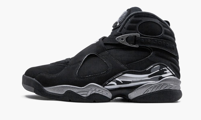 Nike Air Jordan 8 Retro \'Chrome\' Schoenen Heren Zwart Diepgrijs Nederland | 759061-FQN