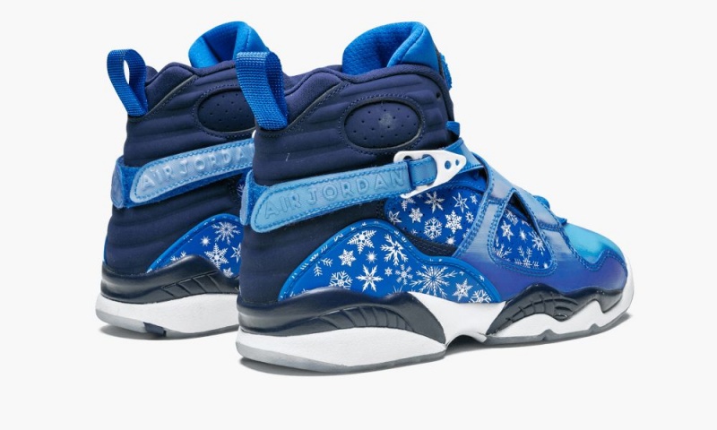 Nike Air Jordan 8 Retro (GS) 'Snowflake' Schoenen Kinderen Diepblauw Blauw Wit Nederland | 786439-CMH