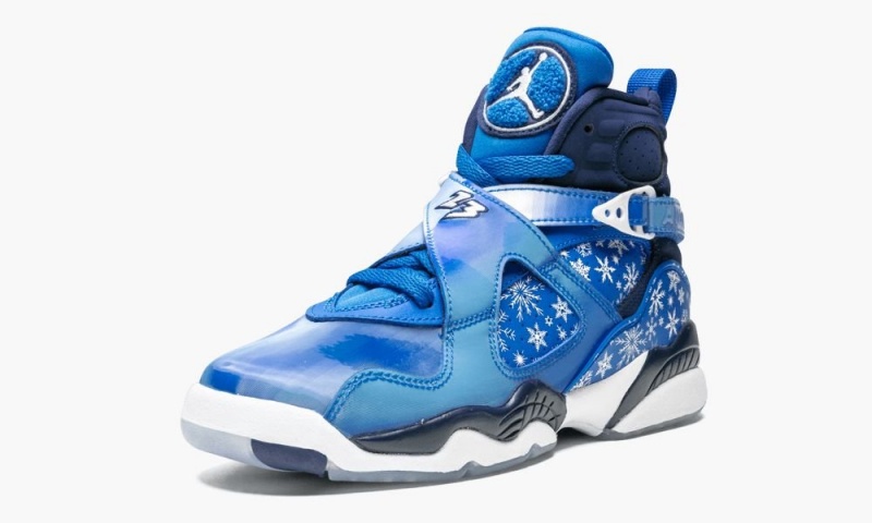 Nike Air Jordan 8 Retro (GS) 'Snowflake' Schoenen Kinderen Diepblauw Blauw Wit Nederland | 786439-CMH