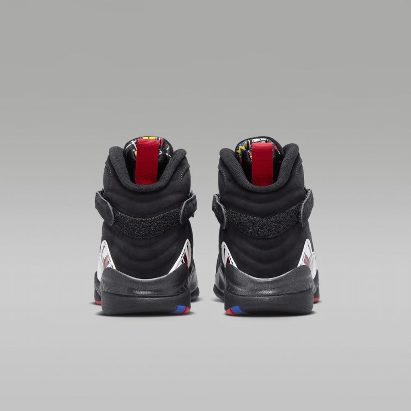 Nike Air Jordan 8 Retro Schoenen Kinderen Zwart Wit Rood Nederland | 652930-IVN