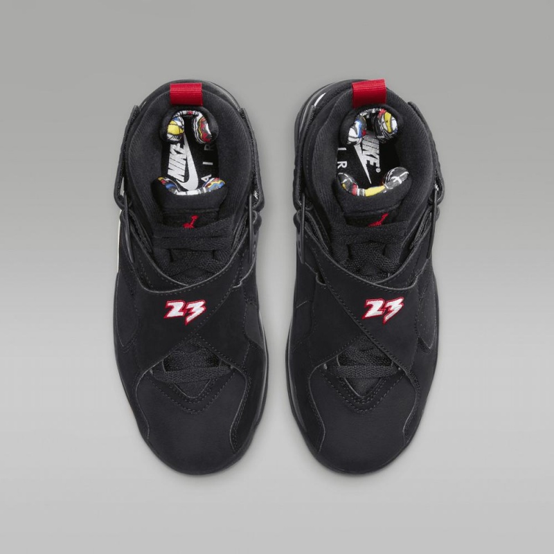 Nike Air Jordan 8 Retro Schoenen Kinderen Zwart Wit Rood Nederland | 652930-IVN