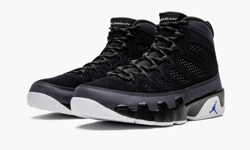 Nike Air Jordan 9 'Racer Blue' Schoenen Heren Zwart Wit Blauw Nederland | 571048-BLZ