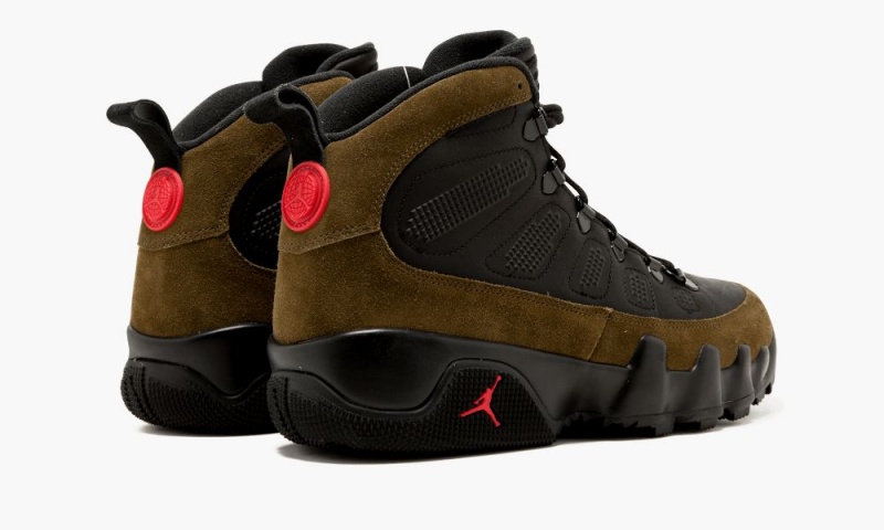Nike Air Jordan 9 Retro Boot NRG Schoenen Heren Zwart Lichtolijfgroen Rood Nederland | 903814-EWA