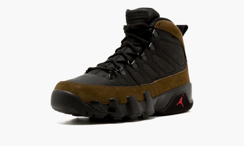 Nike Air Jordan 9 Retro Boot NRG Schoenen Heren Zwart Lichtolijfgroen Rood Nederland | 903814-EWA