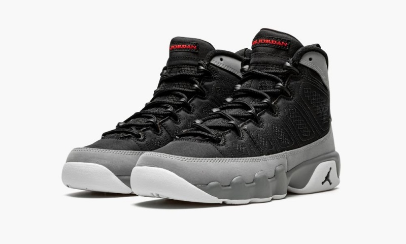 Nike Air Jordan 9 Retro GS 'Particle Grey' Schoenen Kinderen Zwart Rood Nederland | 791236-KFP
