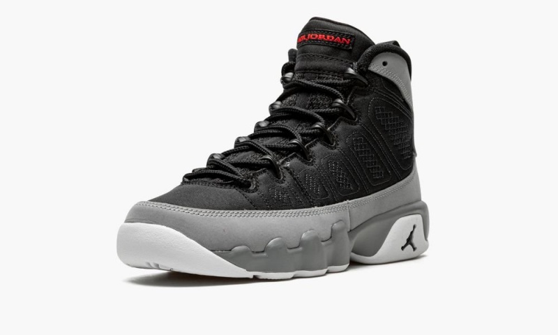 Nike Air Jordan 9 Retro GS 'Particle Grey' Schoenen Kinderen Zwart Rood Nederland | 791236-KFP