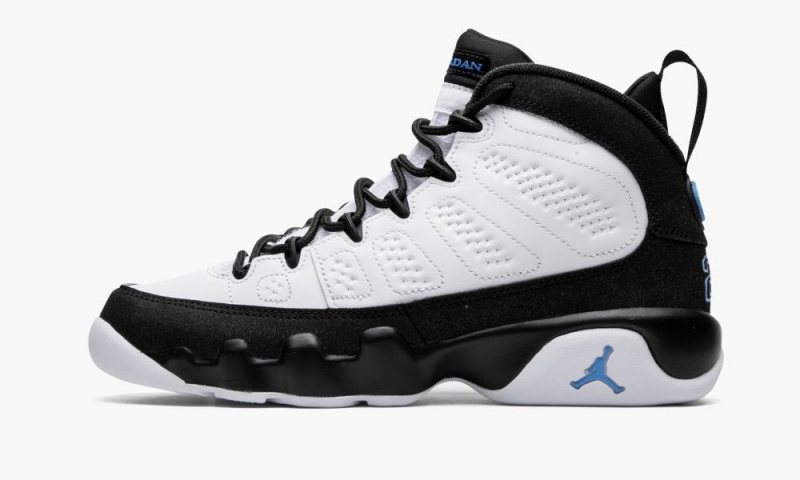 Nike Air Jordan 9 Retro GS \'University Blue\' Schoenen Kinderen Wit Blauw Zwart Nederland | 719453-HLR