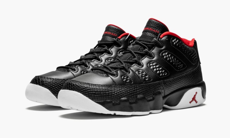 Nike Air Jordan 9 Retro Low BG Schoenen Kinderen Zwart Rood Wit Nederland | 974235-RJG