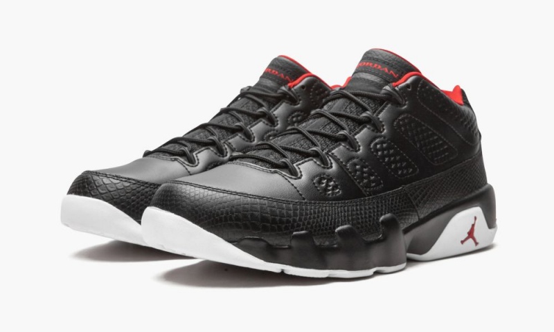 Nike Air Jordan 9 Retro Low Schoenen Heren Zwart Rood Wit Nederland | 461580-KFH