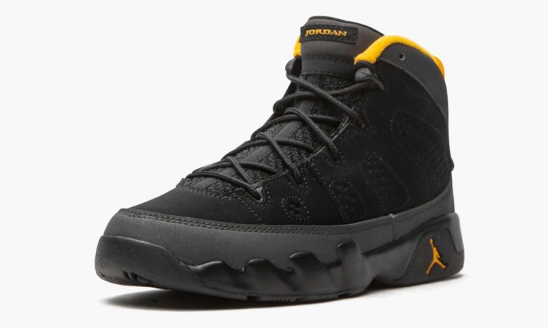 Nike Air Jordan 9 Retro PS 'University Gold' Schoenen Kinderen Zwart Donkergrijs Nederland | 148970-FHE