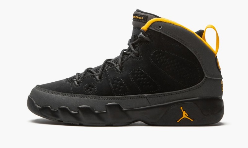 Nike Air Jordan 9 Retro PS \'University Gold\' Schoenen Kinderen Zwart Donkergrijs Nederland | 148970-FHE