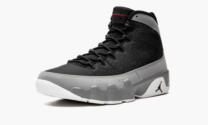 Nike Air Jordan 9 Retro 'Particle Grey' Schoenen Heren Zwart Rood Nederland | 691245-RHA